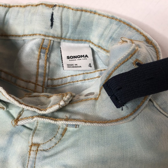 Handcrafted Bleached/Distressed Jean Shorts - Picture 4 of 4